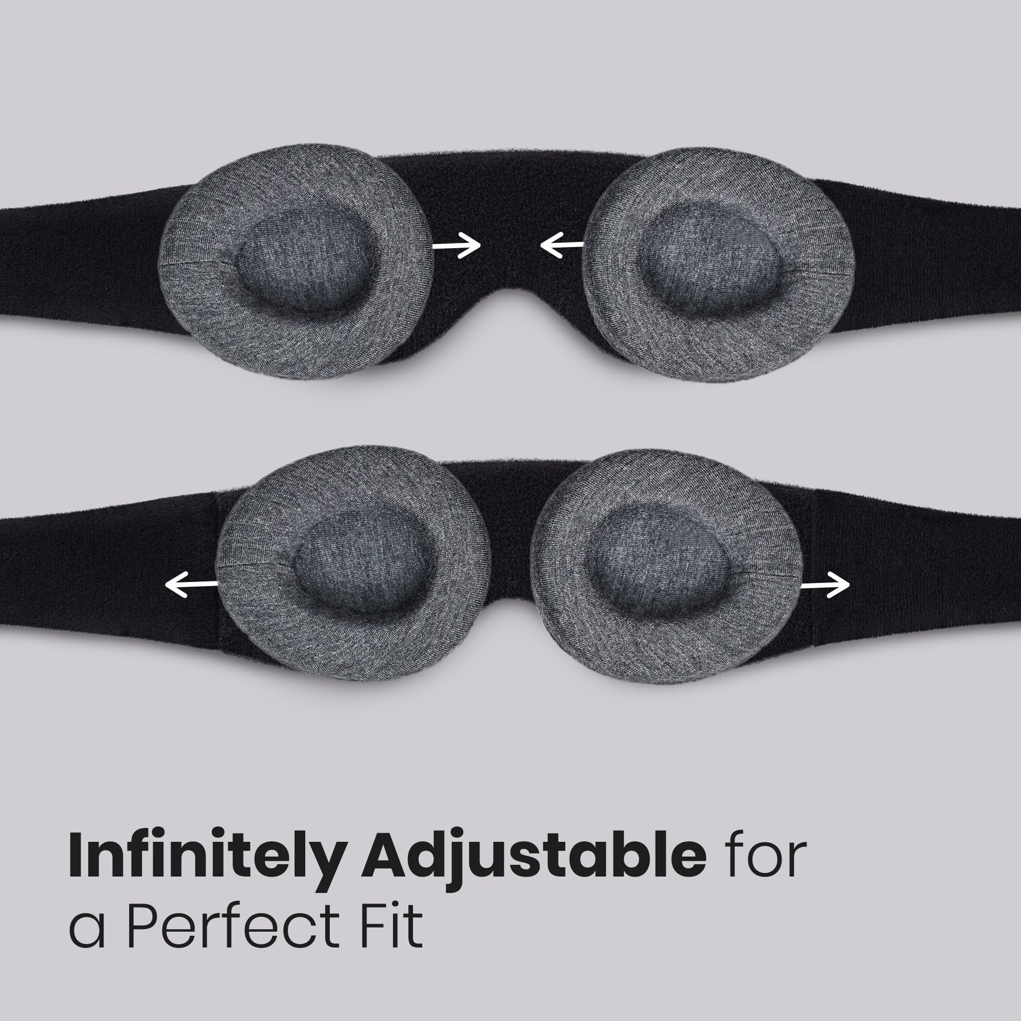 Manta Sleep Mask zero pressure on eyes preserves lash comfort.