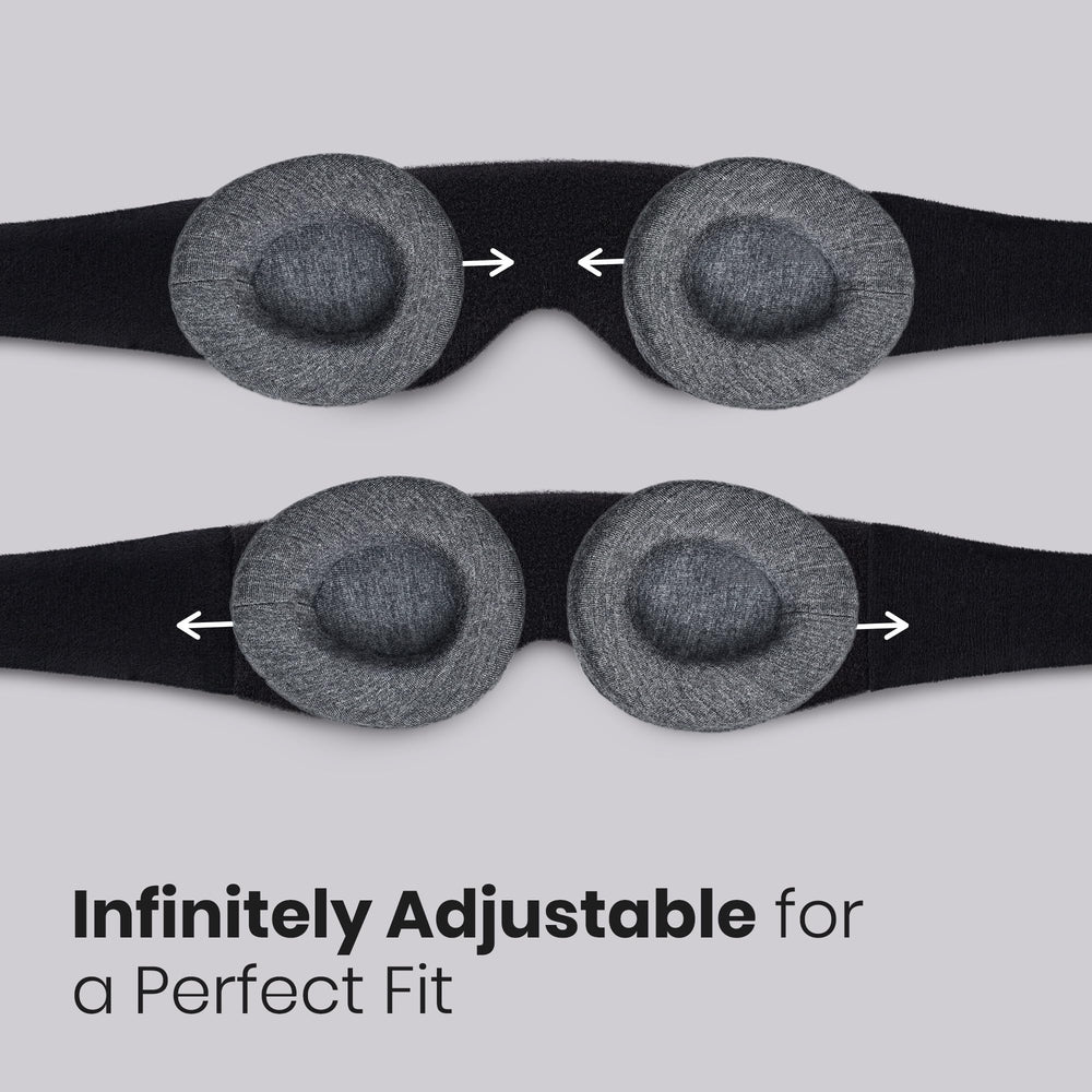 Manta Sleep Mask zero pressure on eyes preserves lash comfort.