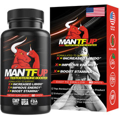 MANTFUP Vitality bottle front view for daily energy support.