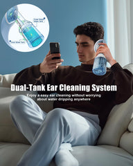 Dual water tank system separates clean and waste water for tidy at-home use