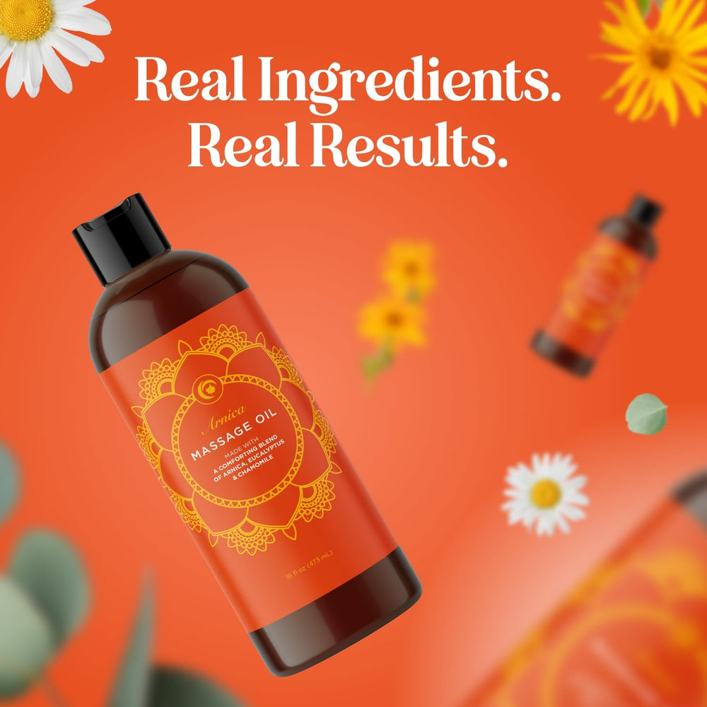 Maple Holistics Arnica Massage Oil vegan, cruelty-free care for self massage.