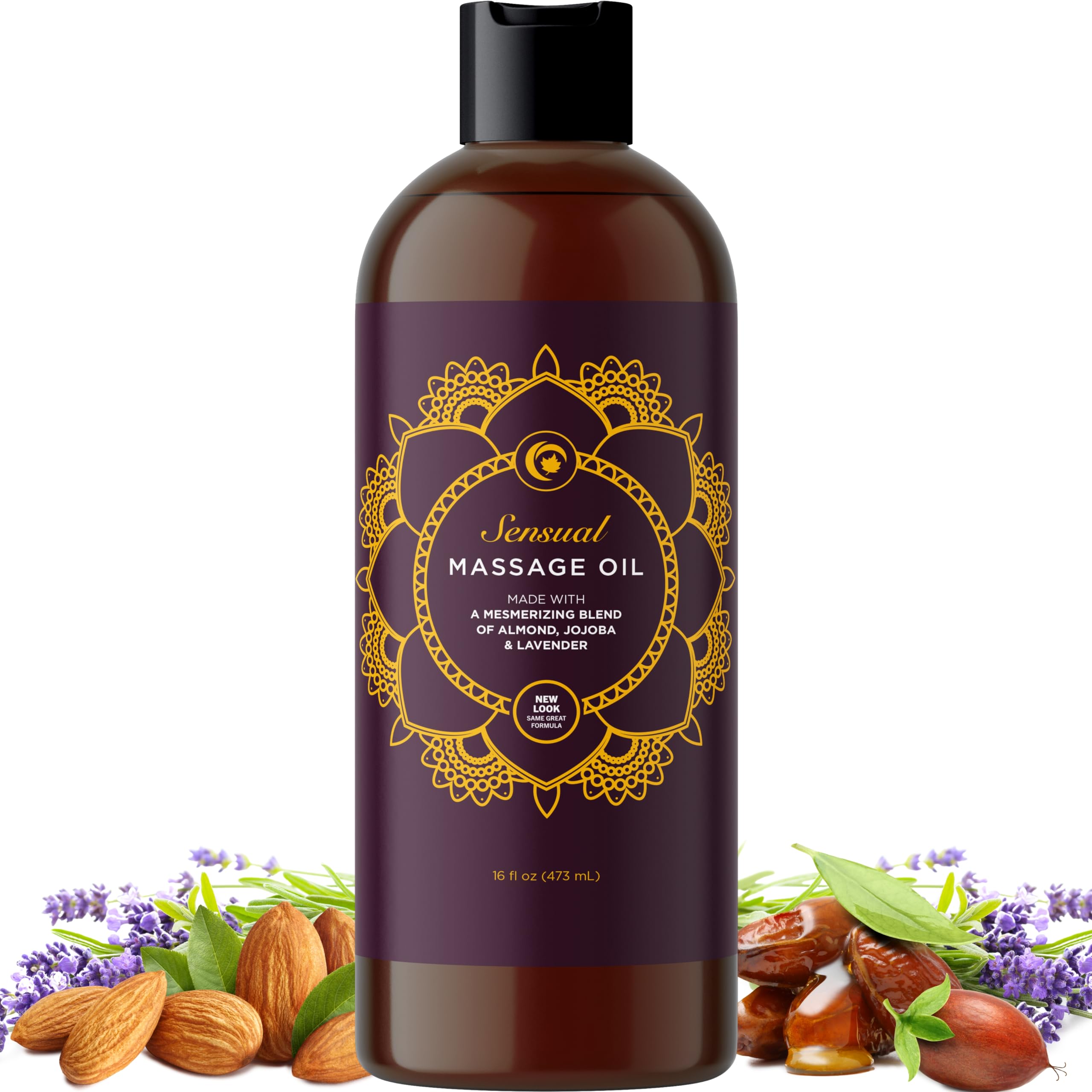 Maple Holistics lavender massage oil bottle for calming relaxation and skin nourishment
