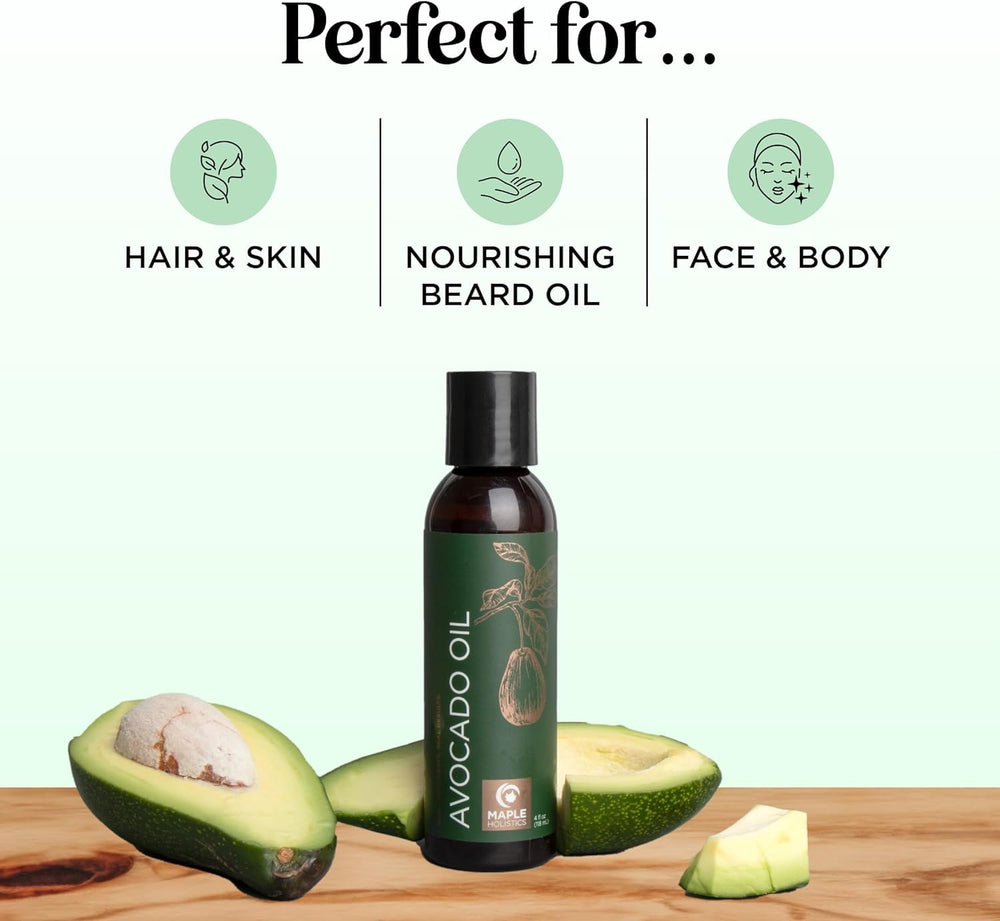 Maple Holistics avocado oil pour showing easy dispensing