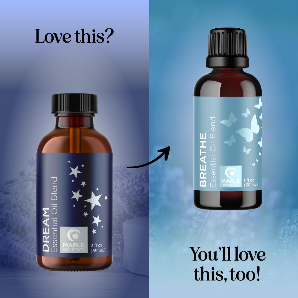 Maple Holistics Dream aroma close-up emphasizing ylang-ylang and clary sage balance