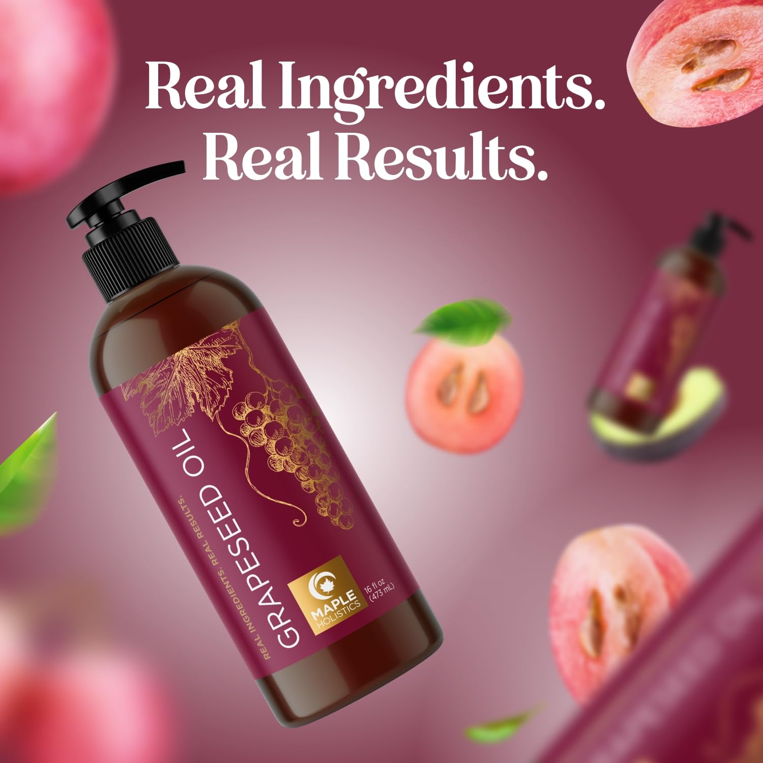 Maple Holistics grapeseed oil used in simple, DIY beauty recipes.