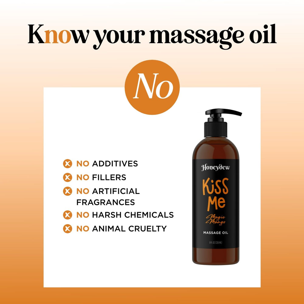 Maple Holistics Mango Sensual Oil mango scent evokes tropical ambiance for partners.