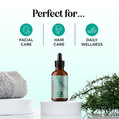 Maple Holistics rosemary oil hair serum application for root-to-tip care