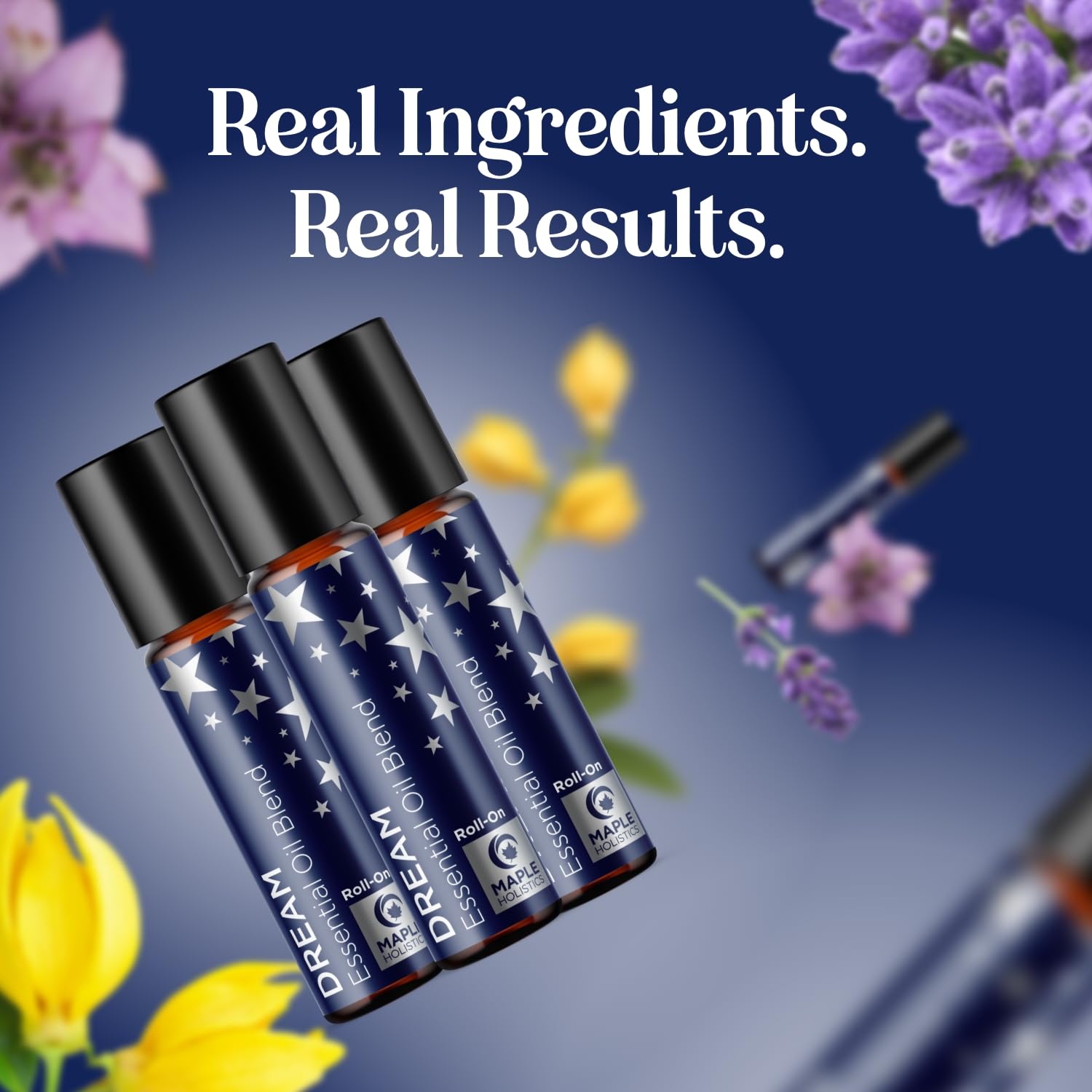 Maple Holistics Sleep Roll-On behind the ear for easy bedtime calm.