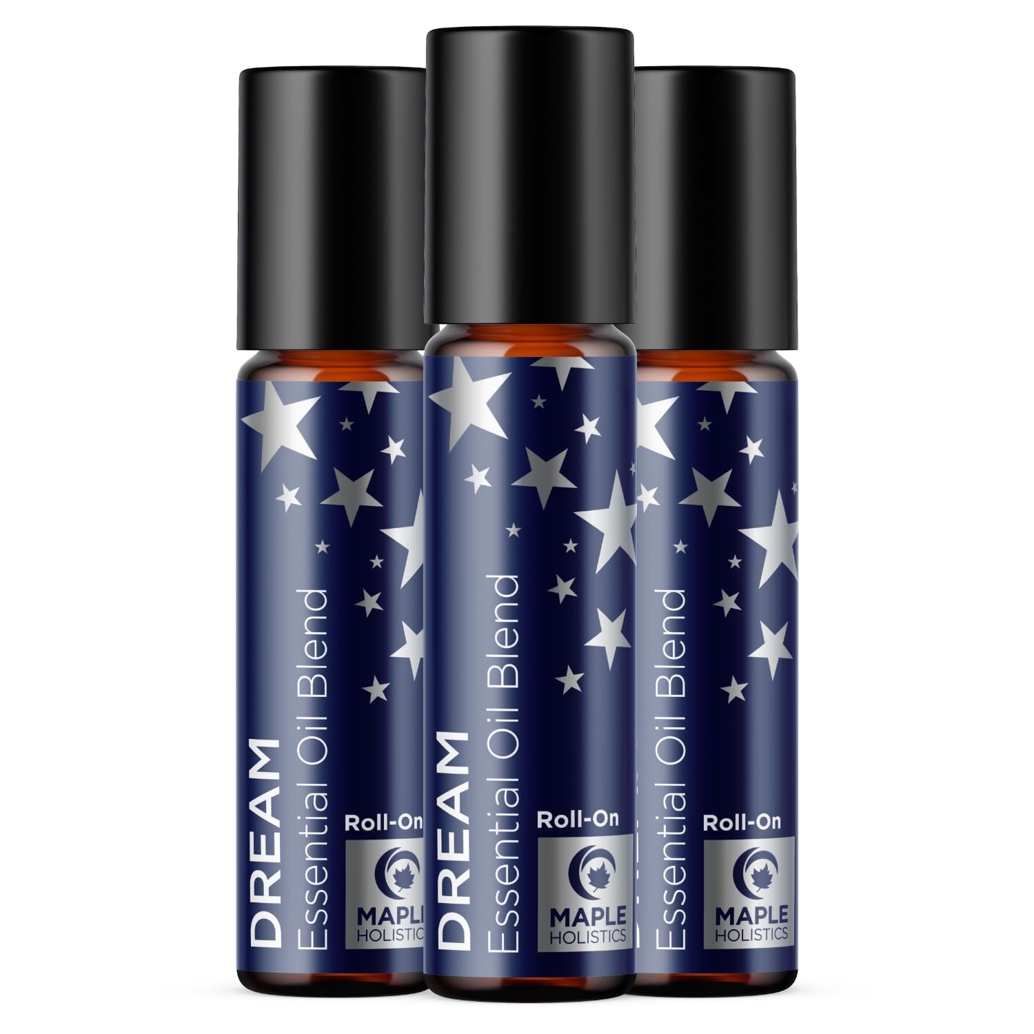 Maple Holistics Sleep Roll-On lavender bottle promotes a calm bedtime routine.