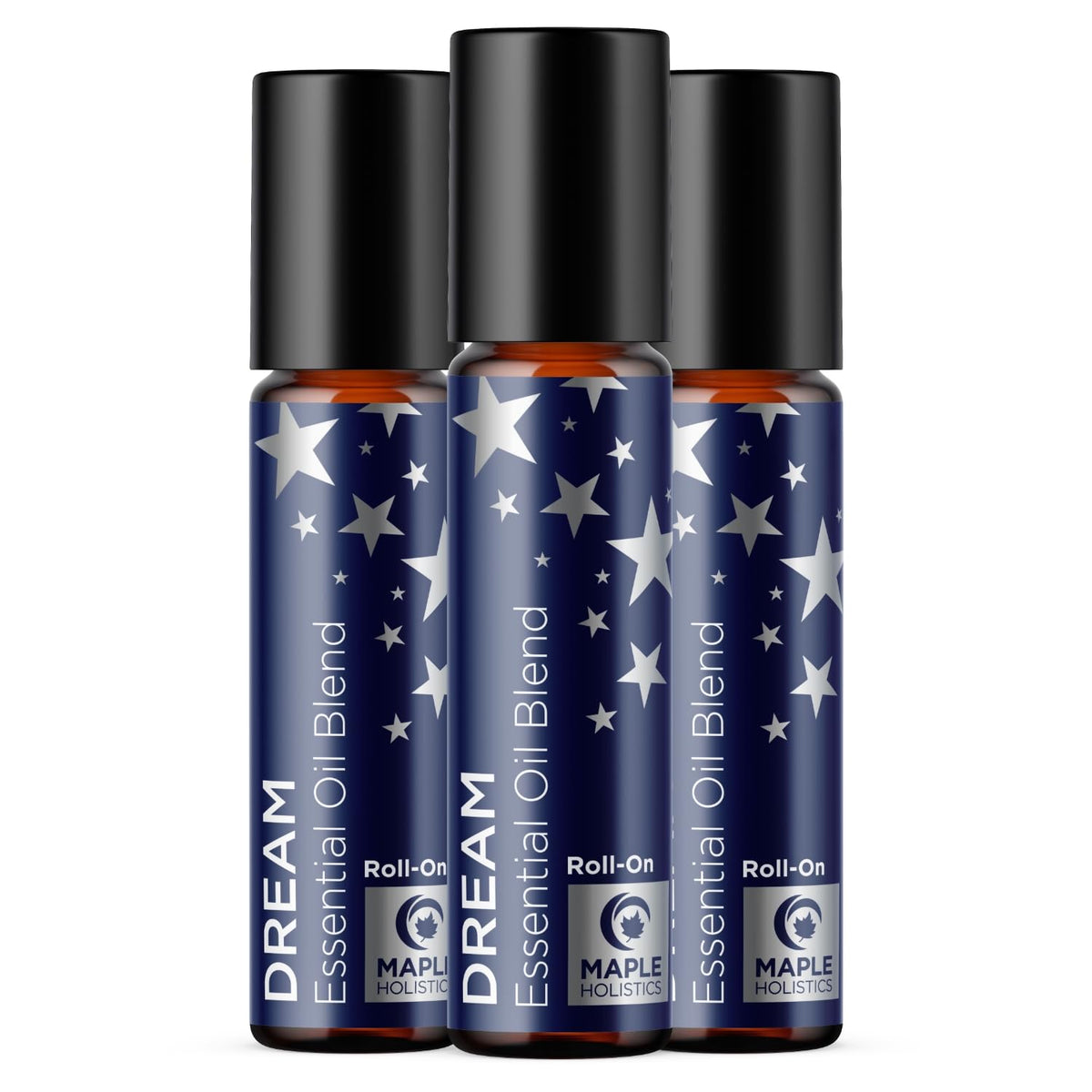 Maple Holistics Sleep Roll-On lavender bottle promotes a calm bedtime routine.