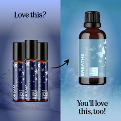 Maple Holistics Sleep Roll-On applied to temples for gentle tension release at night.