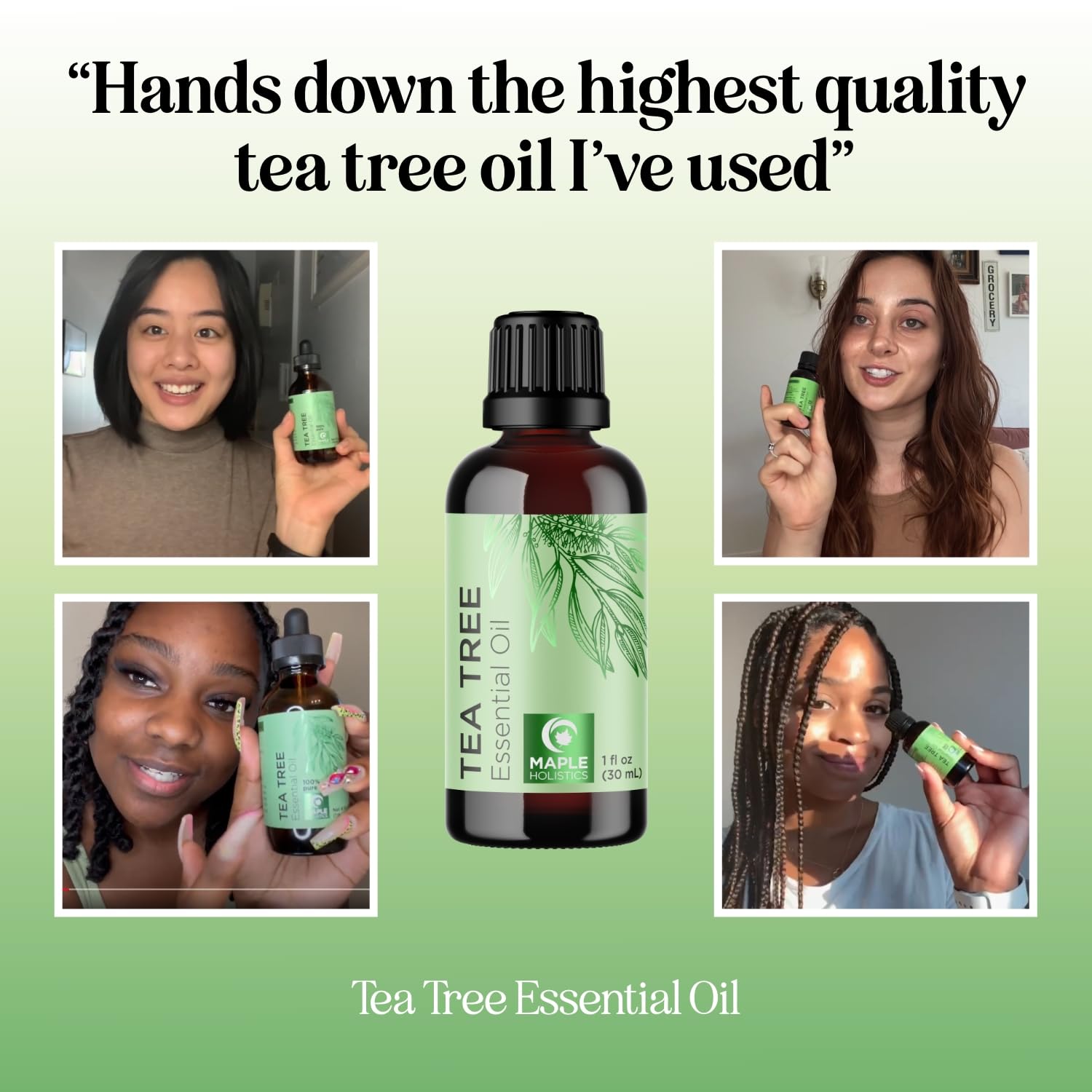 Maple Holistics Tea Tree Oil for hair care when diluted