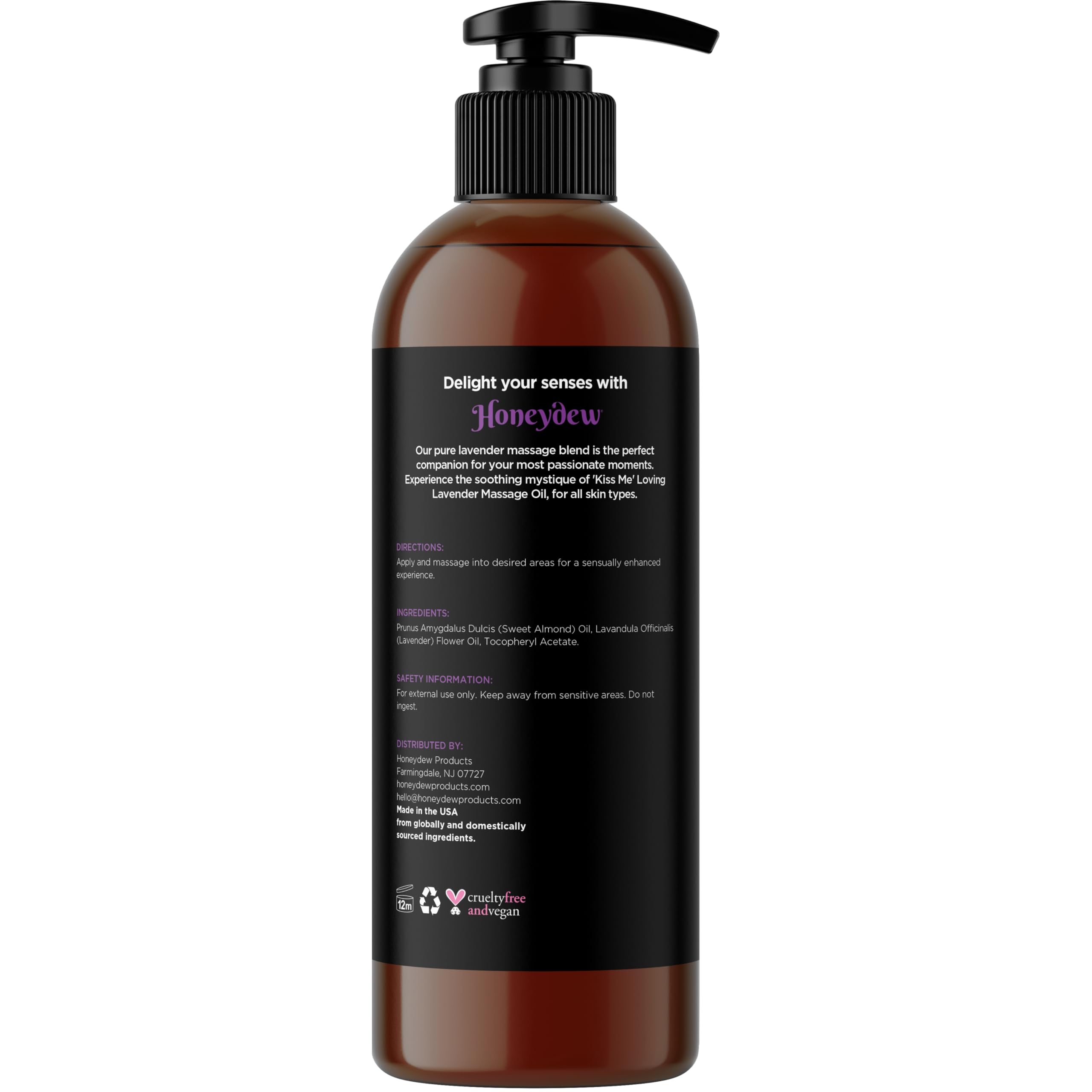 Maple Holistics Tempting Lavender Massage Oil with almond base supports skin nourishment.