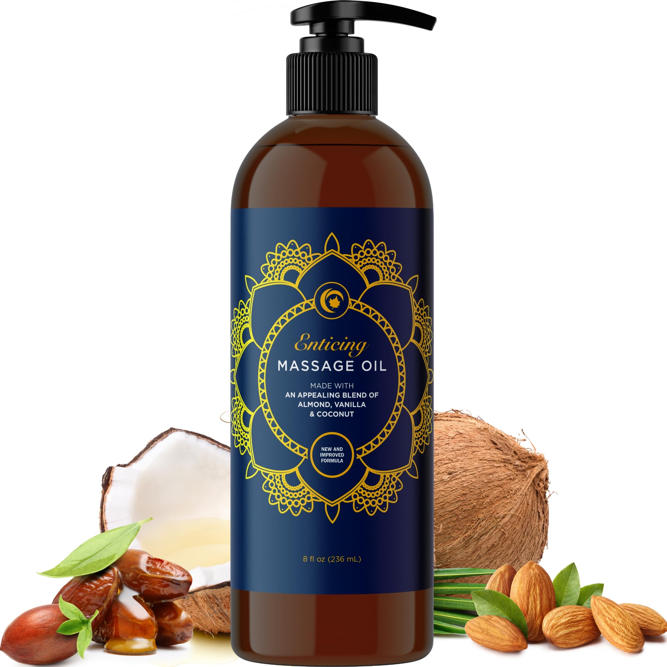 Maple Holistics vanilla massage oil bottle for a smooth glide.