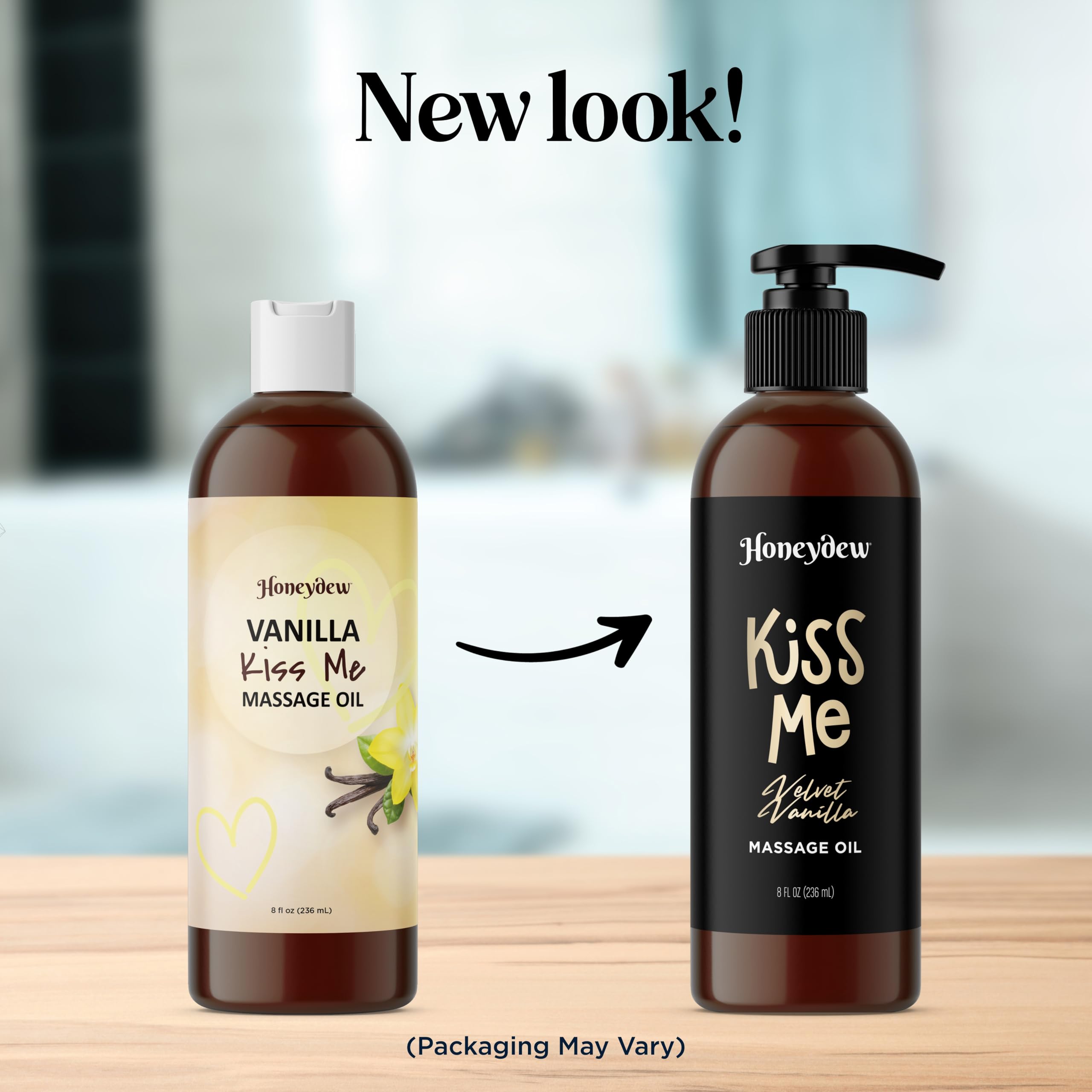 Ingredients like coconut and almond oils shown for hydrating skin.