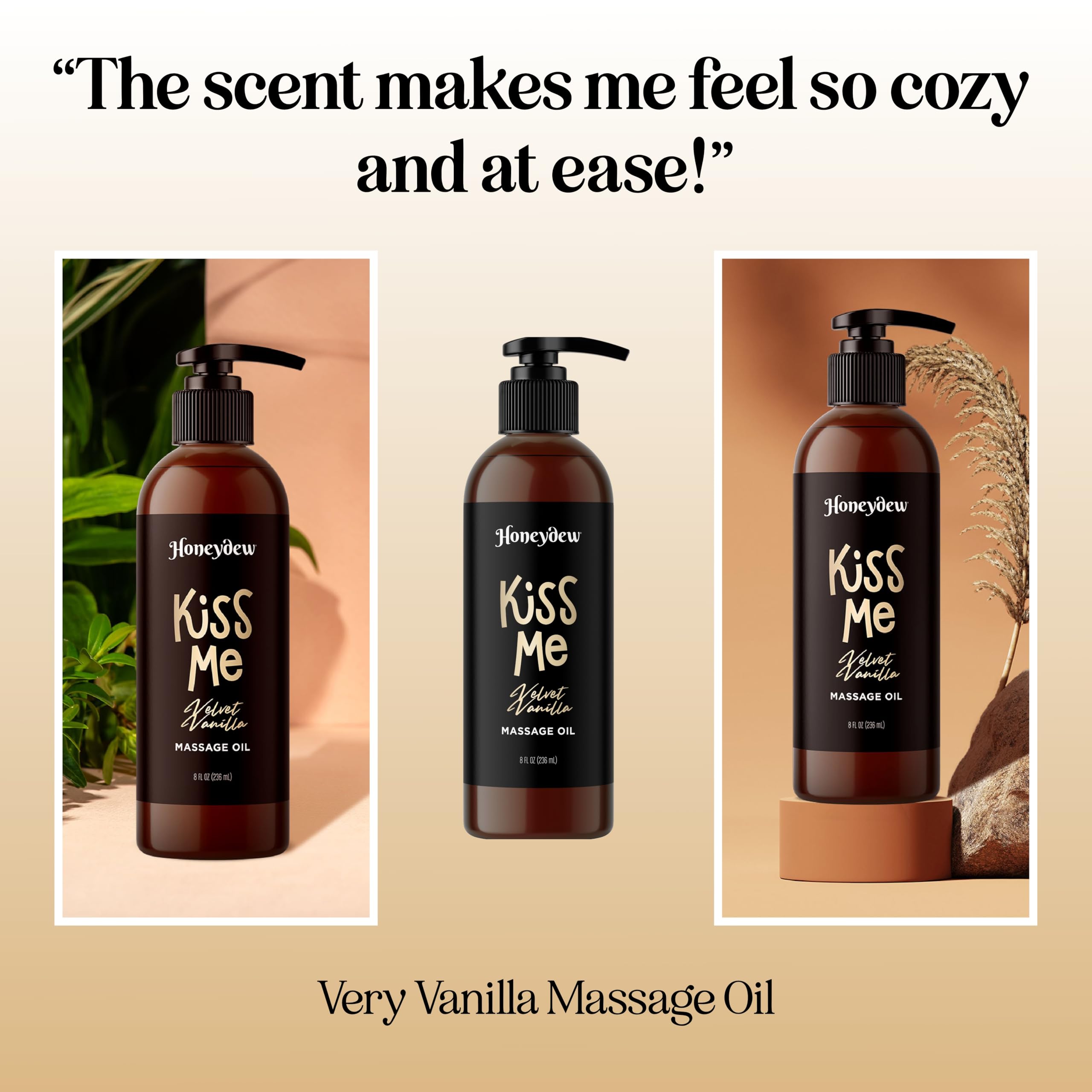 Maple Holistics Vanilla Sensual Massage Oil being poured for smooth application.
