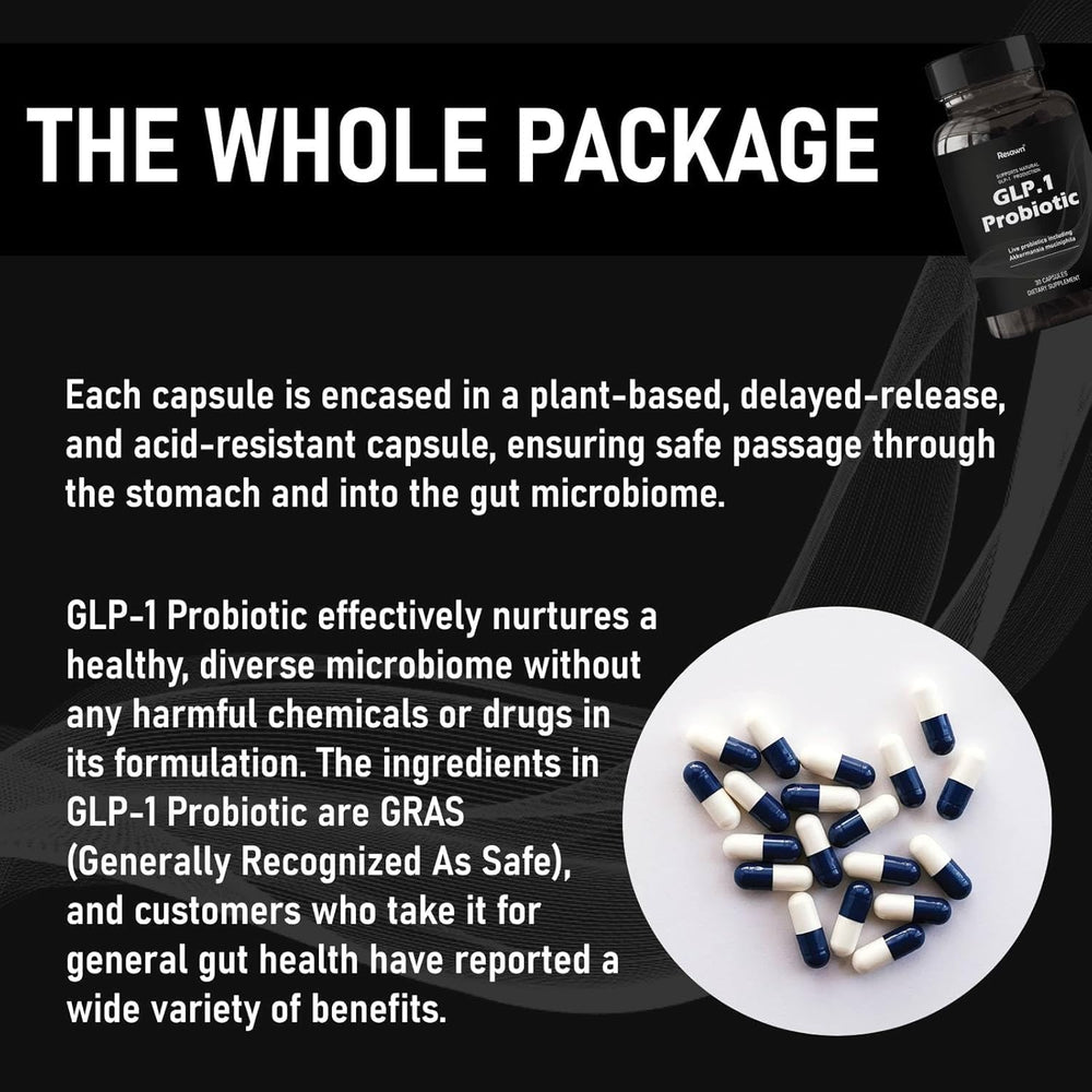 MAPUG GLP-1 Probiotic capsules close-up emphasizing delayed-release coating