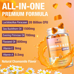 Marafiki Chamomile-flavored omega gummies ready for daily routine