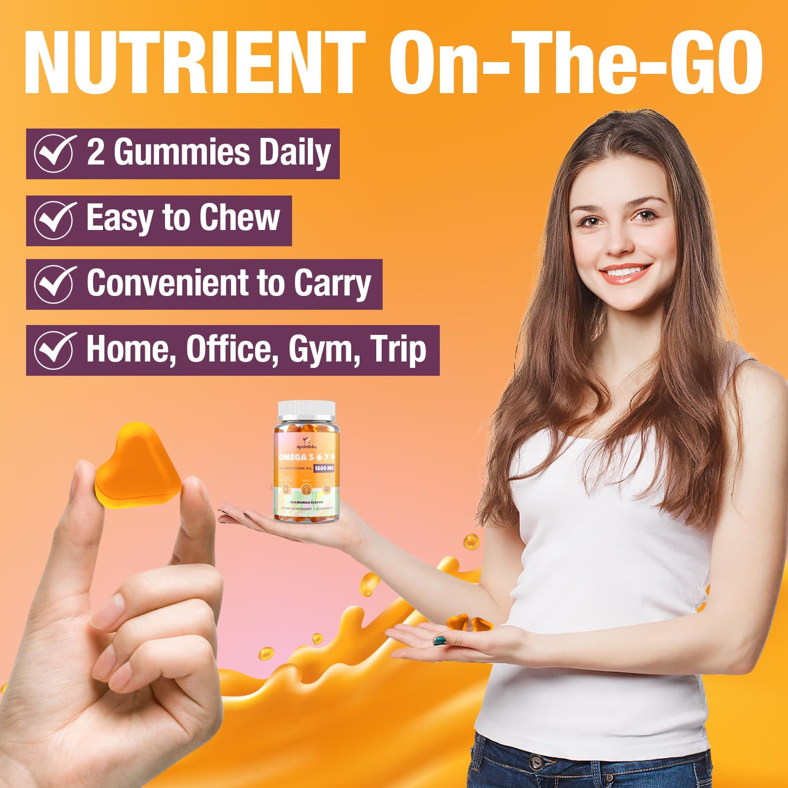 Vitamin E and A boosters highlighted in Marafiki Omega gummies