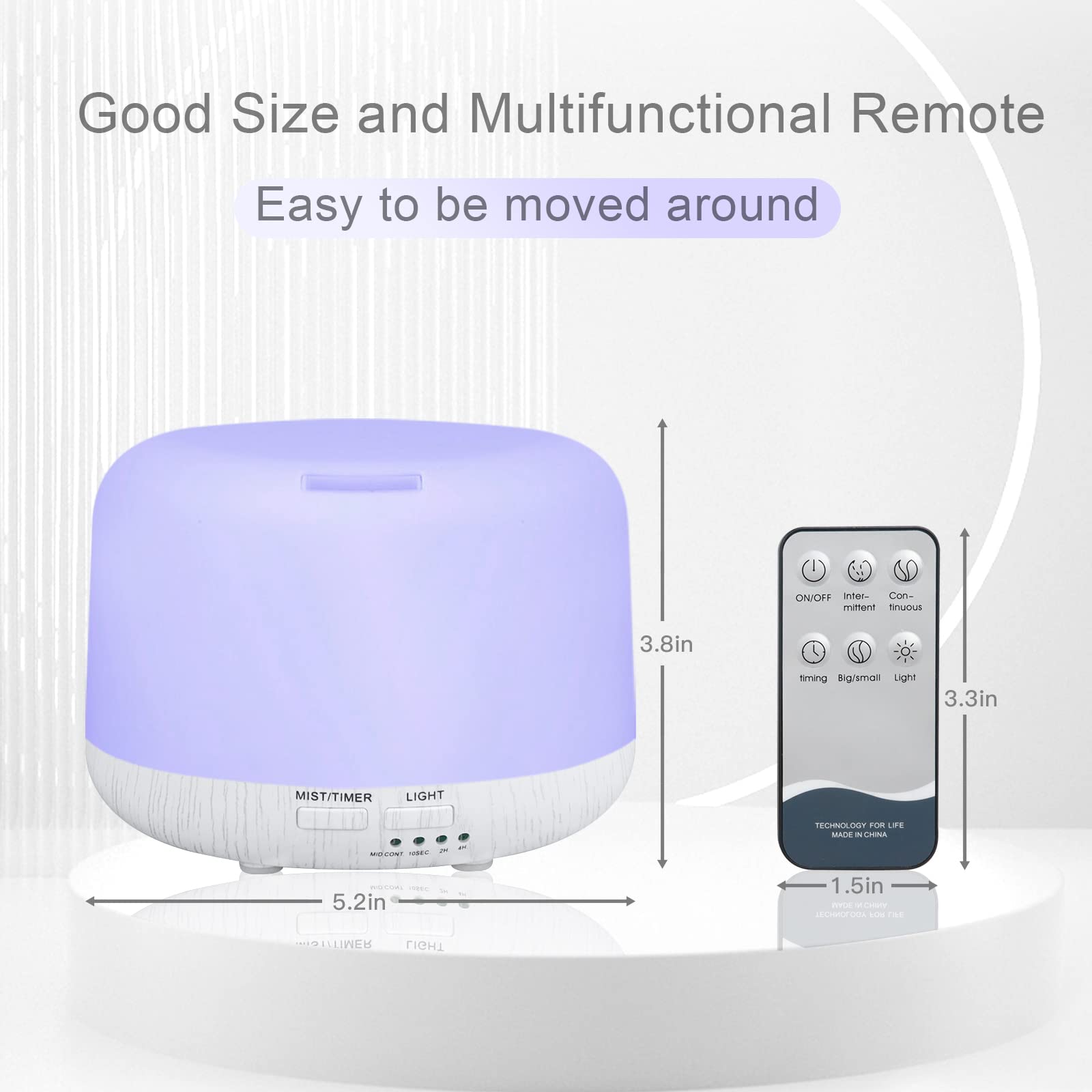 Marchred diffuser with remote control for easy operation