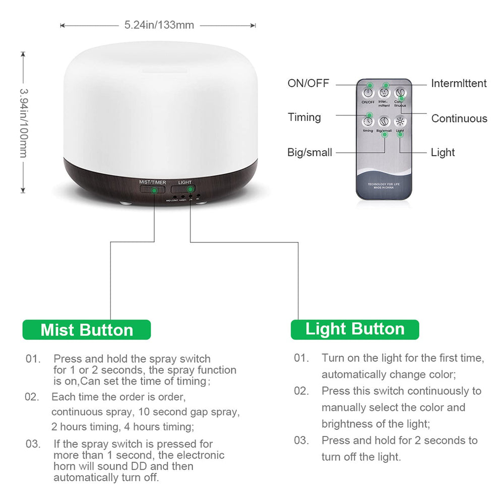 Marchred diffuser in night-light mode providing soft illumination