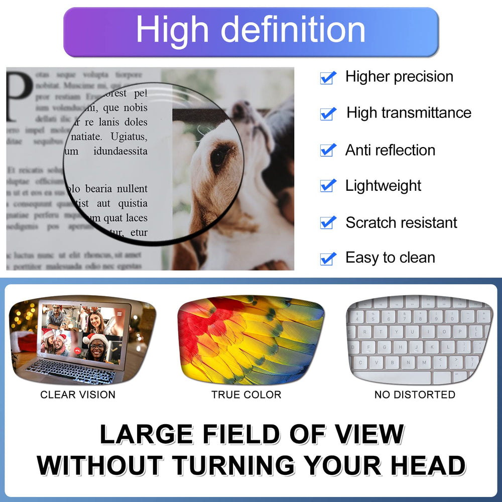 MARE AZZURRO large-face readers with HD lenses for crisp, readable text.