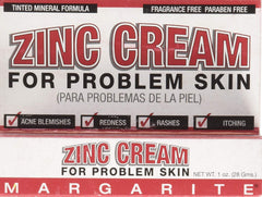 Margarite Zinc Cream 1oz pack conceals irritation and soothes redness for a calmer complexion.