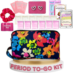 Mark and Lola's First Period Pal Pack with discreet floral bag for private daily carry