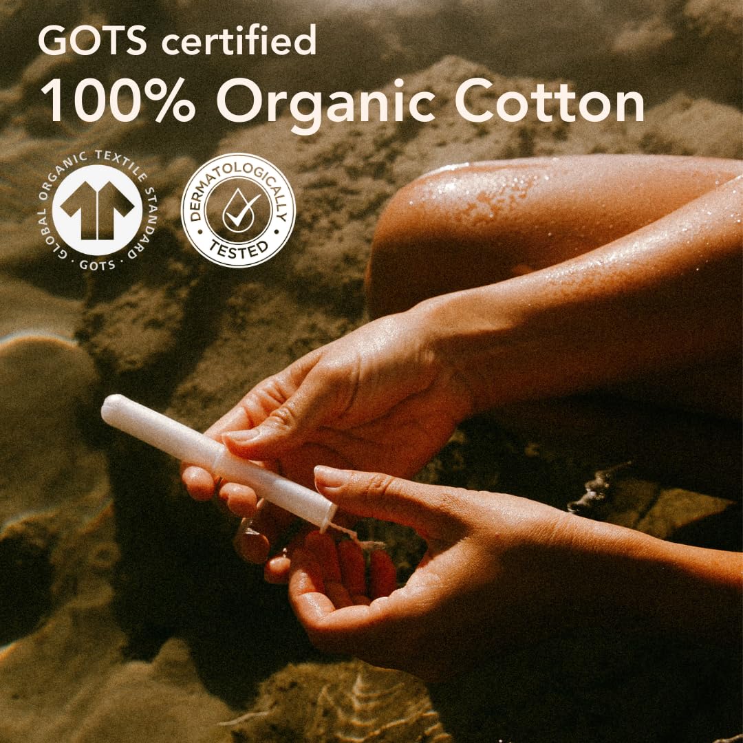 Tampón orgánico certificado GOTS para piel sensible