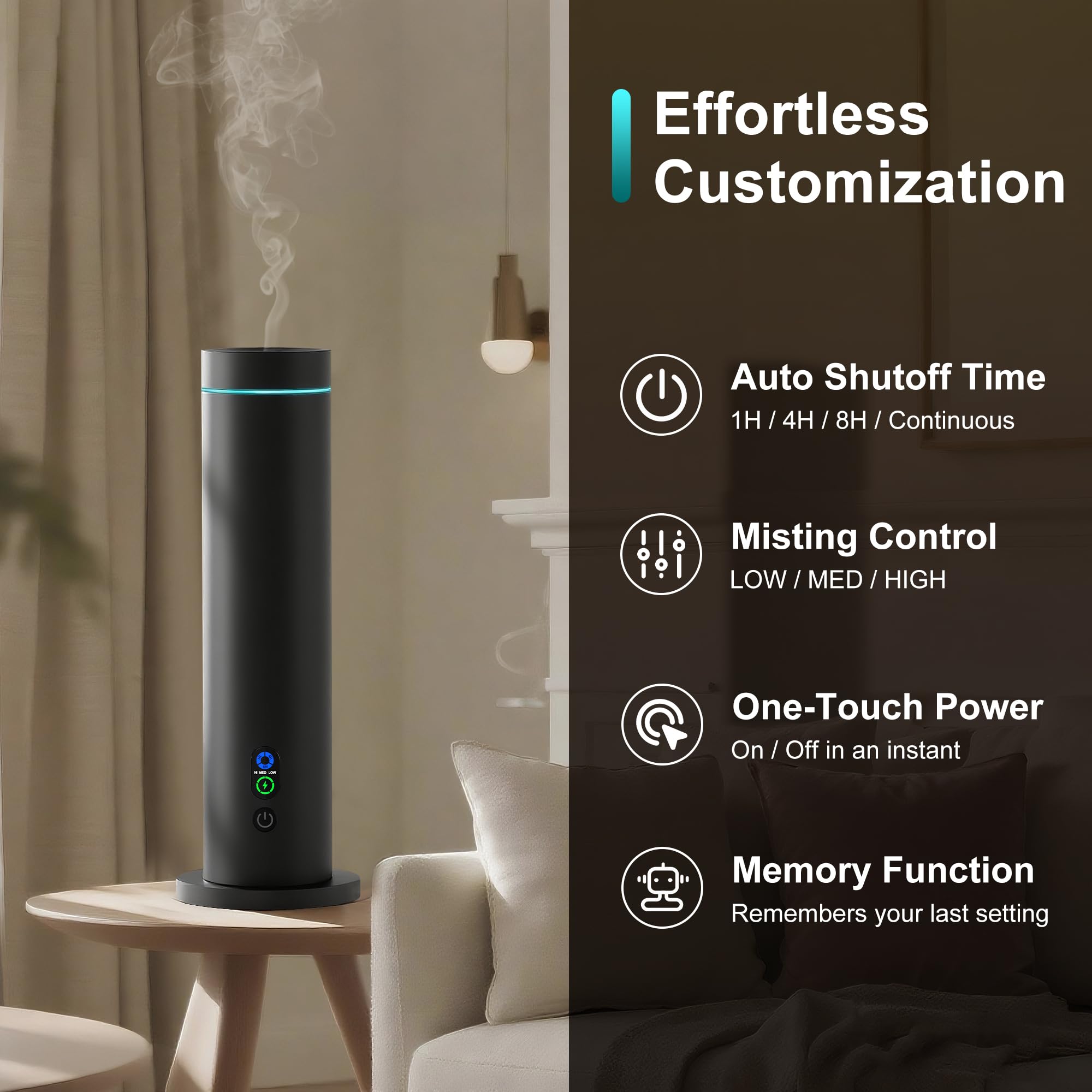 Maromalife diffuser operates quietly for bedrooms and offices
