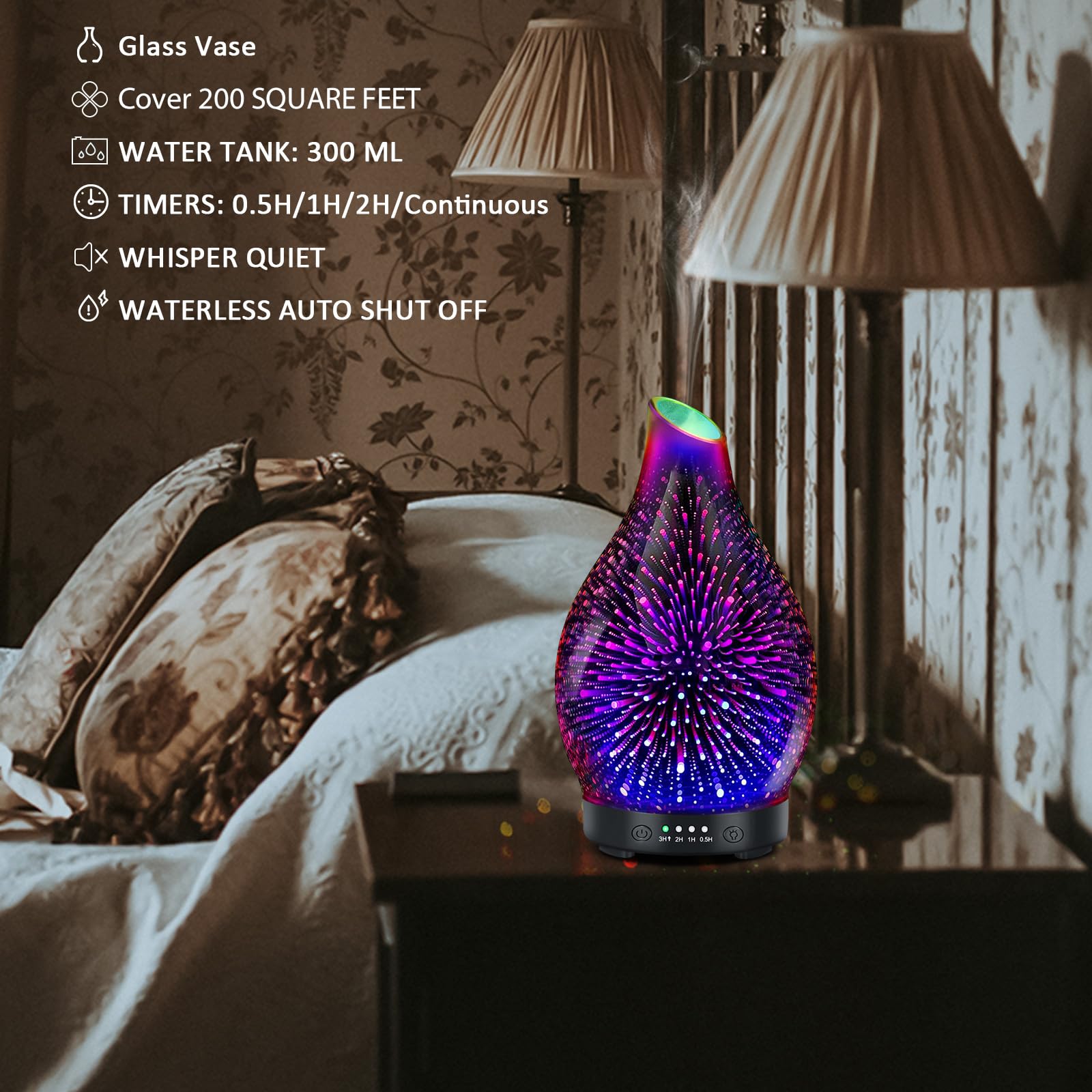 Maromamix diffuser auto shut-off for safe use when water runs low