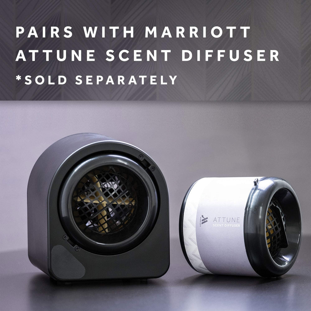 Marriott Attune cartridge insertion simplifies fragrance refresh.