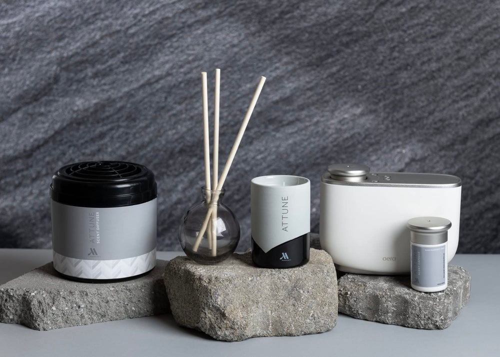 Marriott Attune dry-diffusion cartridge ensures clean, waterless fragrance.