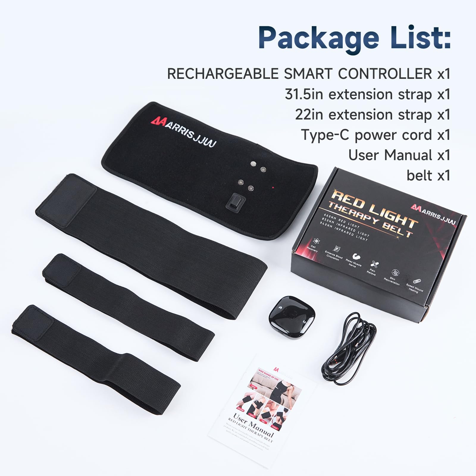 MarrisJjw Belt control panel with adjustable settings for personalized sessions.