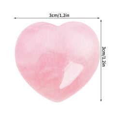 Marrywindix palm stone heart rose pink crystal used for grounding and focus.