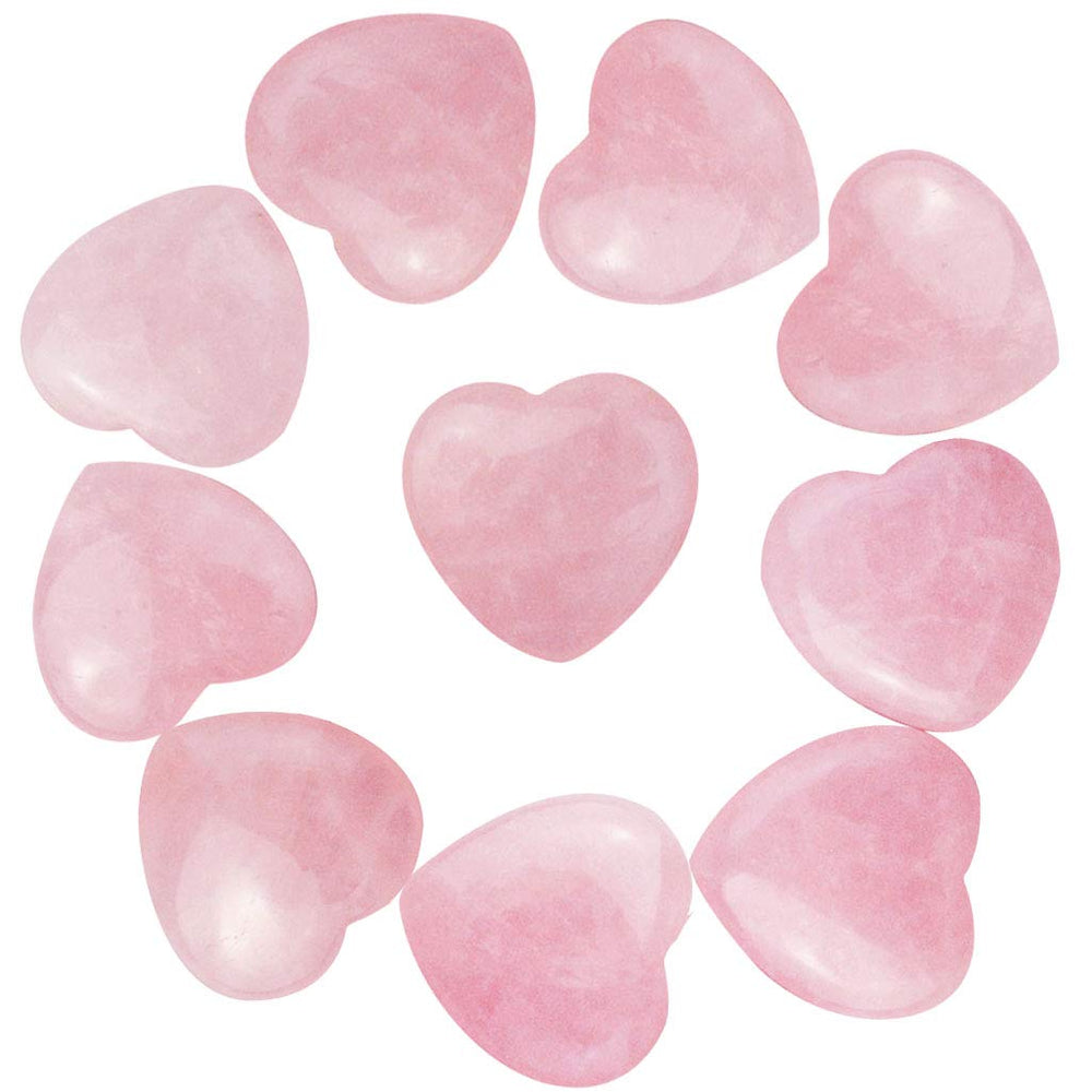 Marrywindix rose stone heart palm stone enhances meditation and chakra balancing