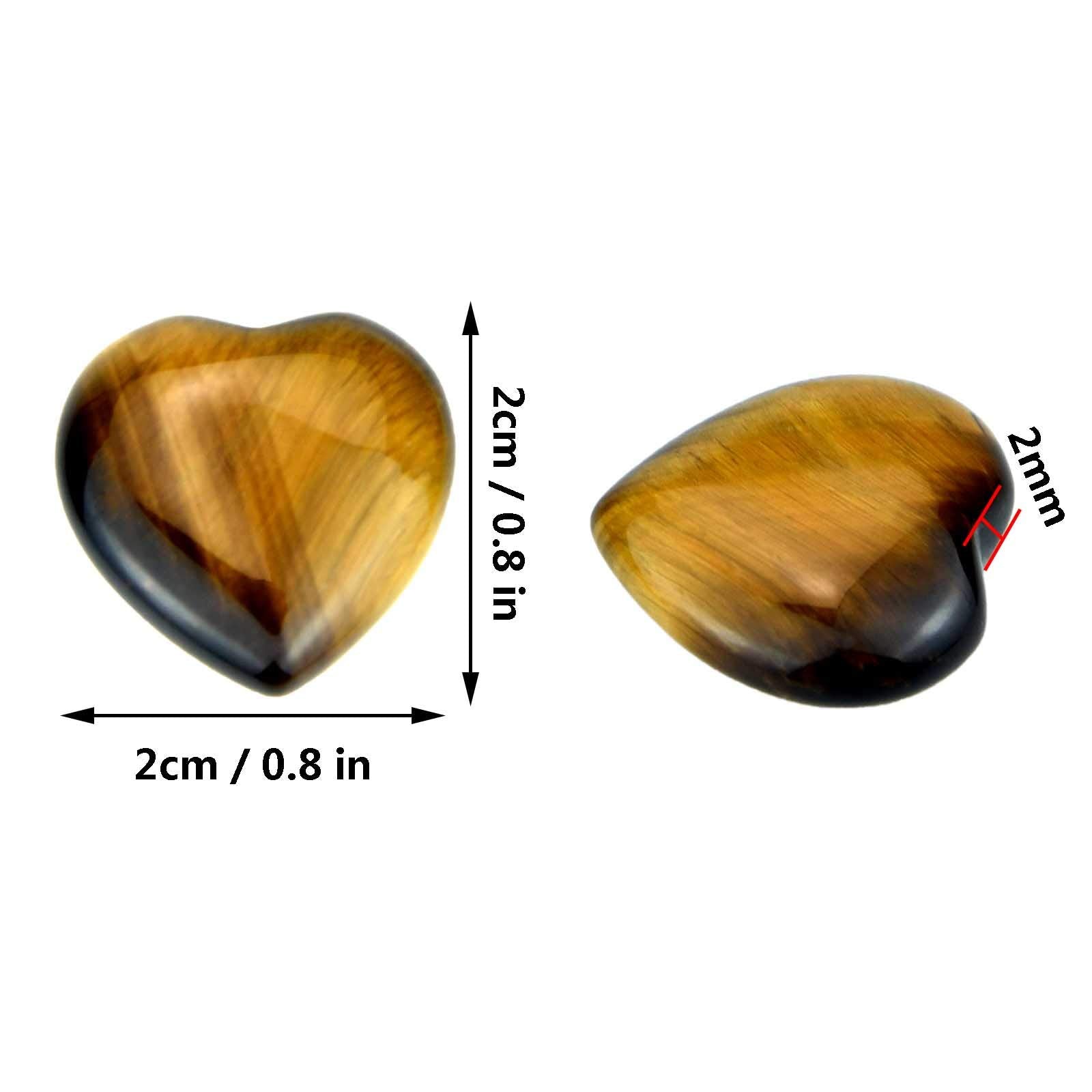 Marrywindix tiger eye heart stone pocket carry for on-the-go stress relief.