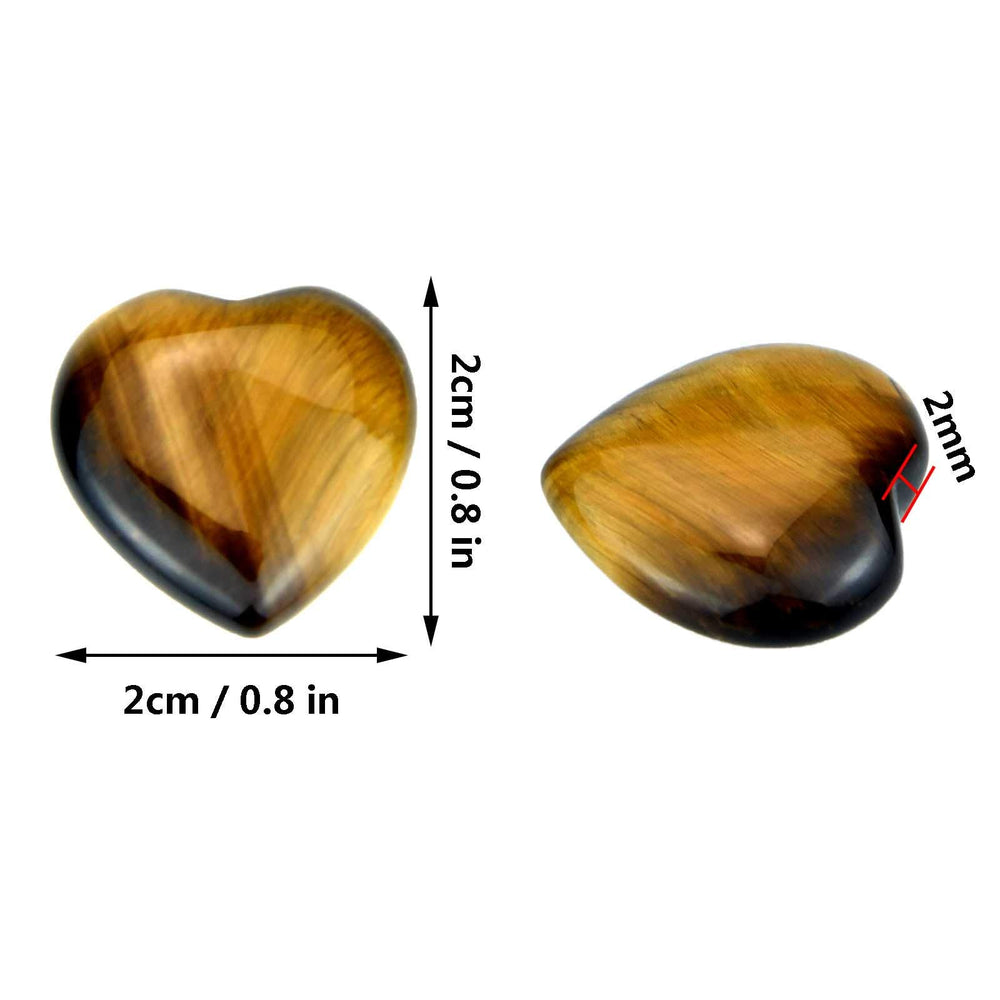 Marrywindix tiger eye heart stone pocket carry for on-the-go stress relief.