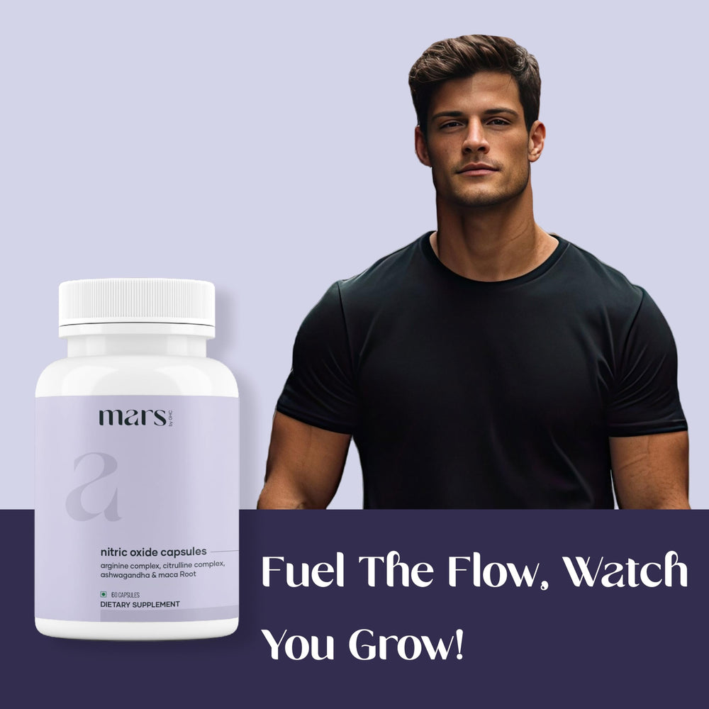 Mars by GHC nitric oxide energy capsules potentially aiding workout performance.