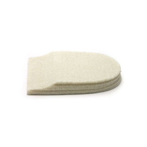Mars Wellness felt heel pad with adhesive provides discreet heel support inside shoes.
