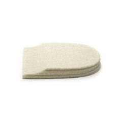 Mars Wellness felt heel pad with adhesive provides discreet heel support inside shoes.