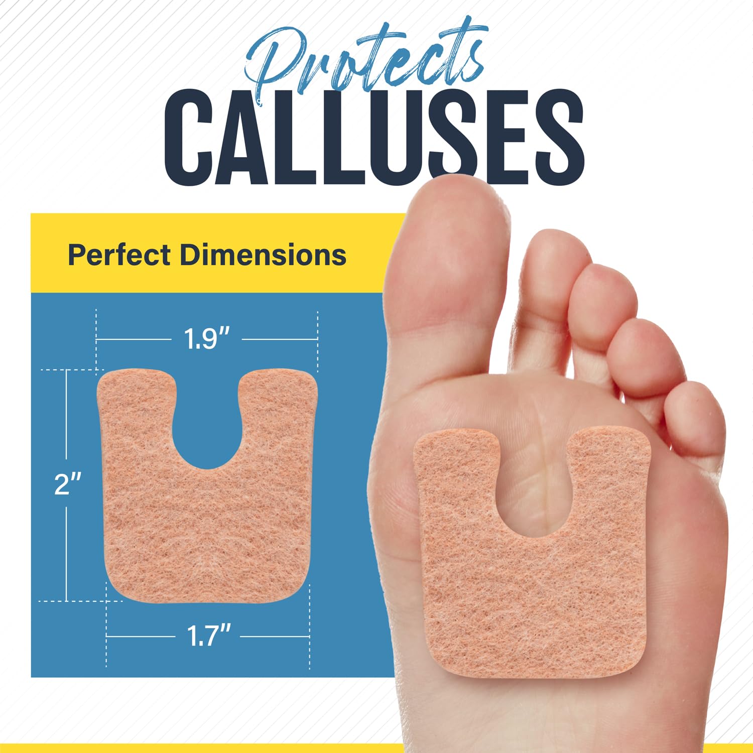 Mars Wellness flesh-colored callus pad closeup showing discreet comfort