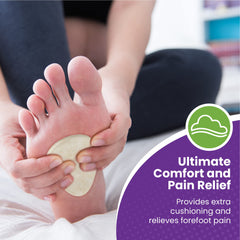 MARS WELLNESS Metatarsal Pad with adhesive back stays put during daily activities.