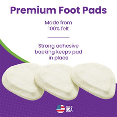 Cut-to-fit Mars Wellness metatarsal pad shown to match shoe shape