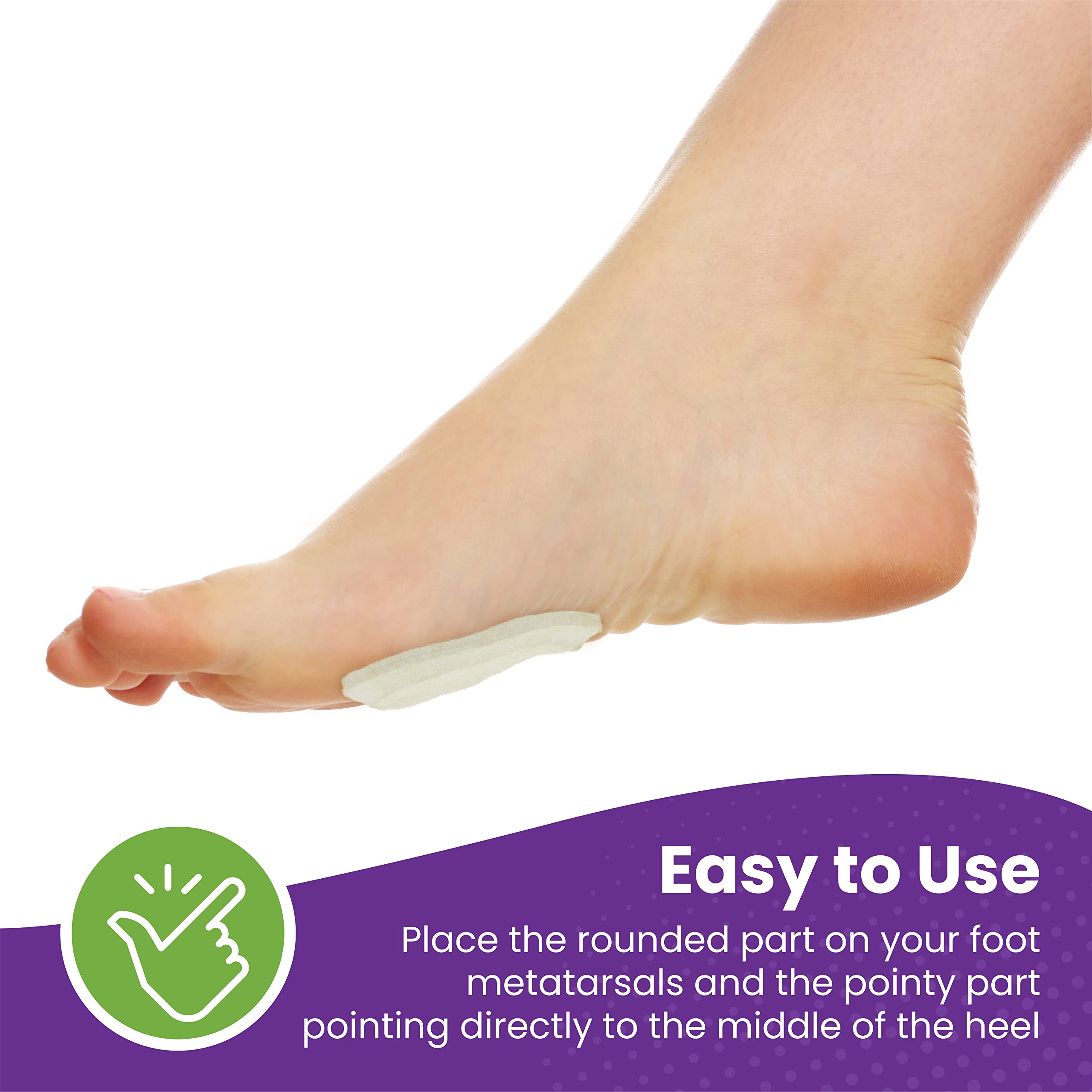 Mars Wellness pad inside shoe example showing secure support