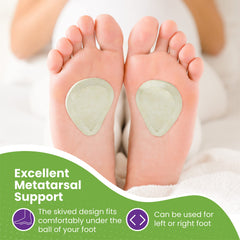 Made in USA badge on Mars Wellness metatarsal pad close-up