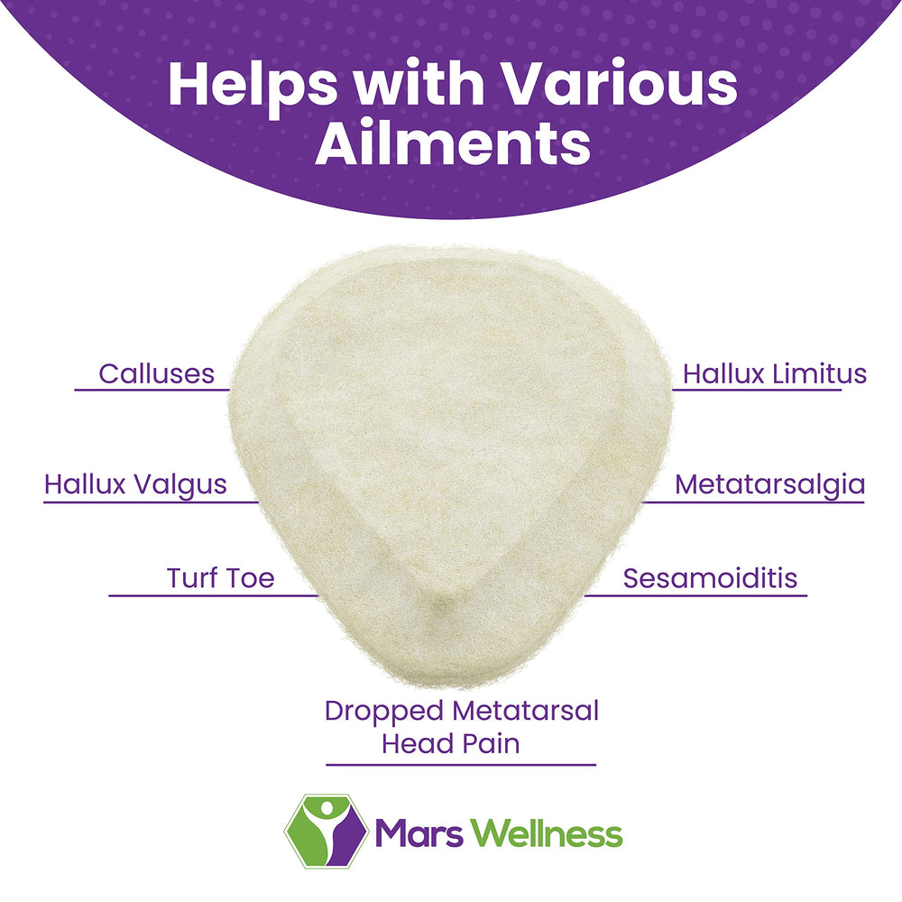 Pack of six pairs Mars Wellness metatarsal pads for versatility