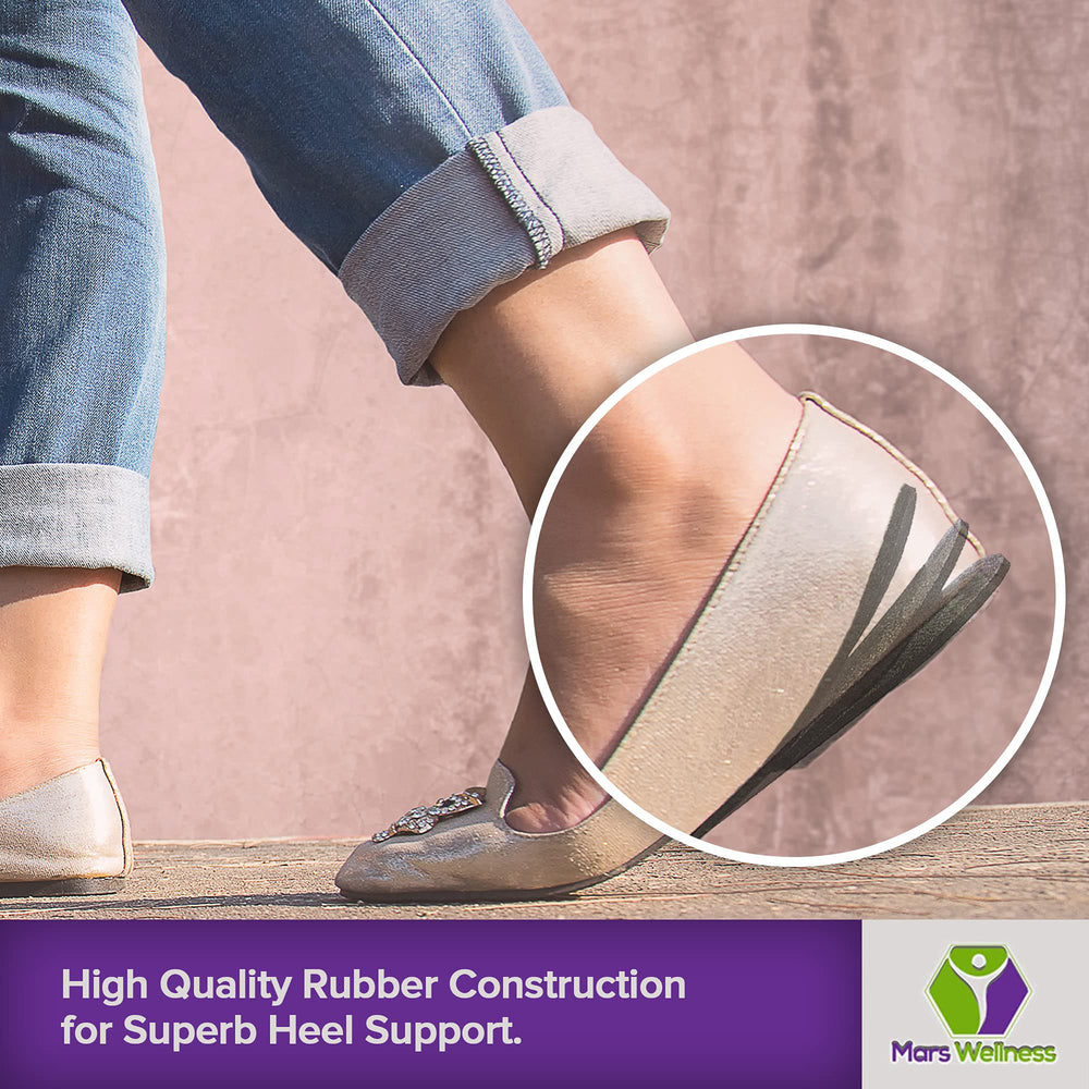 Mars Wellness heel lift installed inside a shoe showing adjustable height