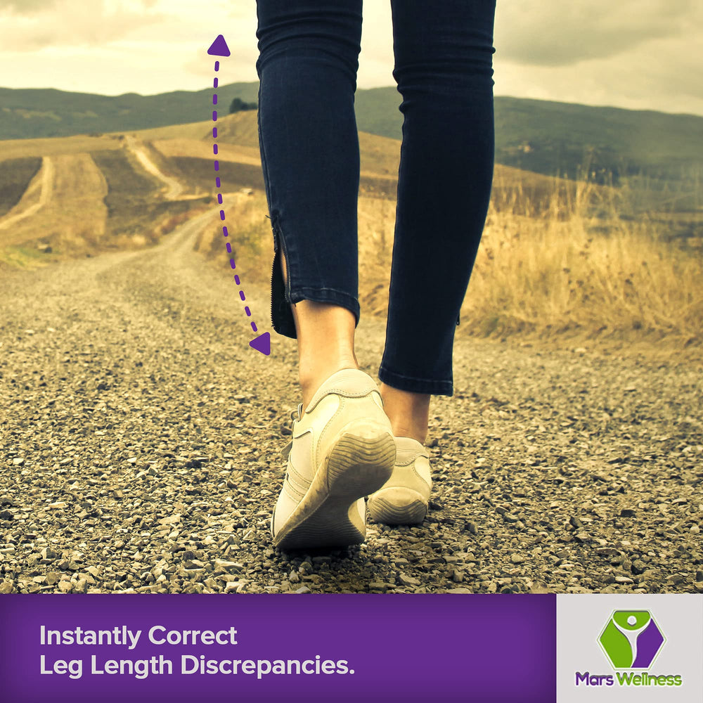 Mars Wellness heel lift in a sport shoe for active use and comfort