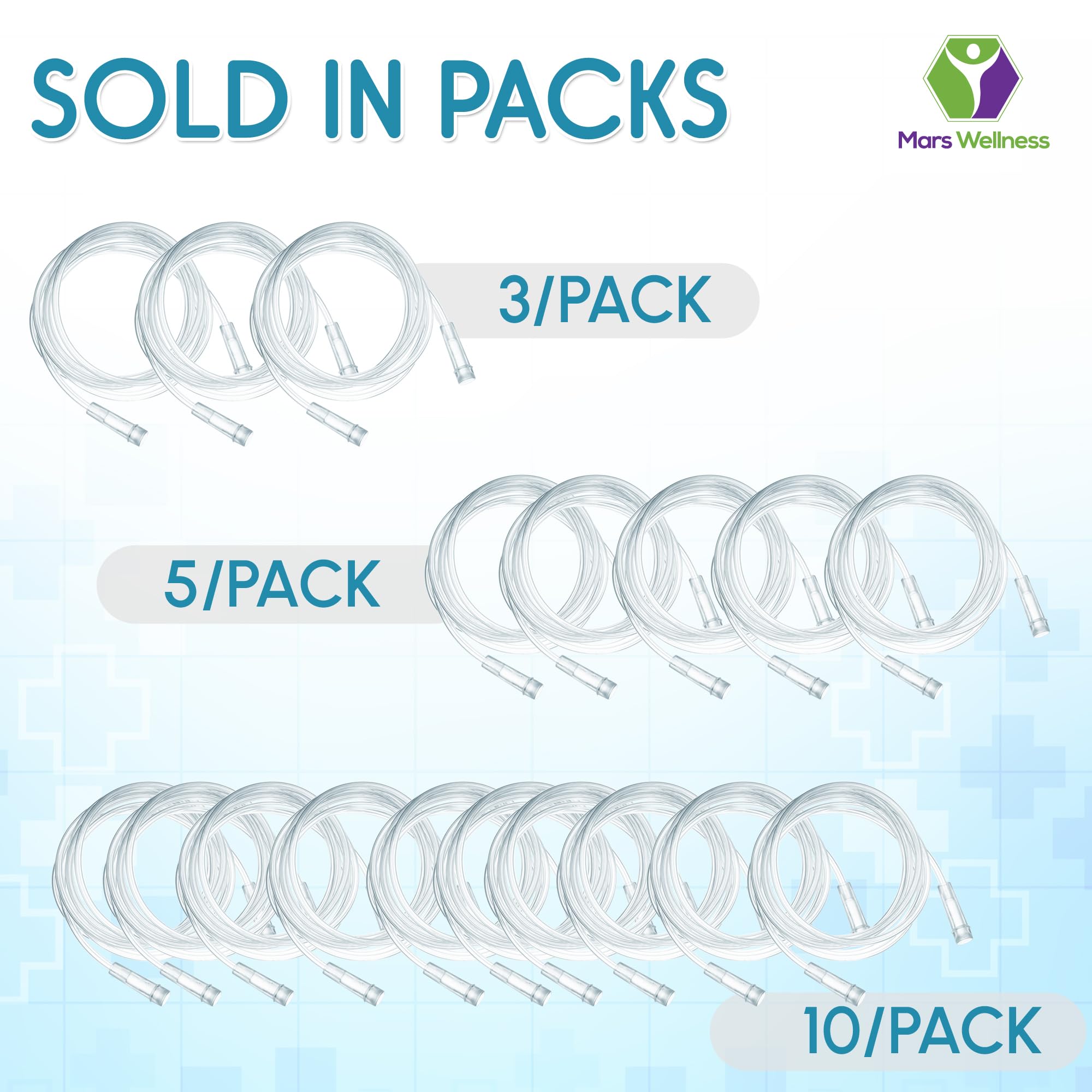 Mars Wellness Premium Clear Tubing provides clear visibility of airflow.